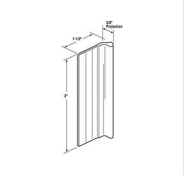 Pull, Mirror Door 3 X 1-1/2 Inch - Polished Chrome - 27045